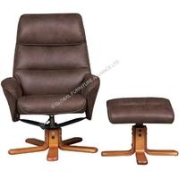 gfa amalfi brown fabric recliner chair