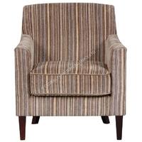 GFA Bloomsbury Brown Stripe Fabric Chair