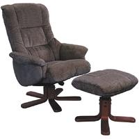 GFA Shangri La Mink Fabric Swivel Recliner Chair