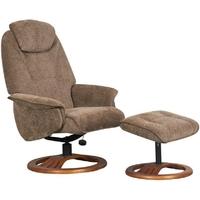 GFA Oslo Mink Fabric Swivel Recliner Chair