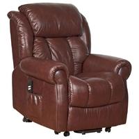 gfa wiltshire dual motor chestnut top grain leather recliner chair