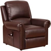 GFA Tetbury Nut Brown Bonded Leather Riser Recliner Chair