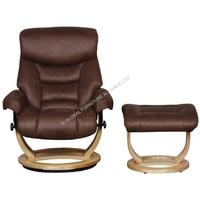 GFA Senator Brown Faux Suede Fabric Recliner Chair