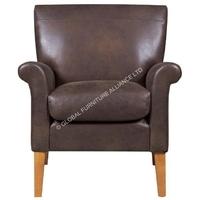 GFA Balmoral Vintage Brown Fabric Armchair