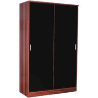 gfw ottawa black and walnut 2 door sliding wardrobe