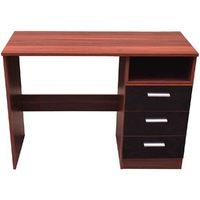 gfw ottawa black and walnut 3 drawer dressing table