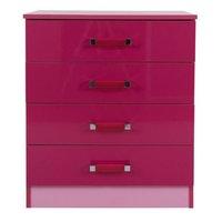 gfw ottawa kids 4 drawer chest pink