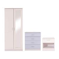 gfw ottawa 2 door mirrored wardrobe 3 plus 3 drawer chest and bedside  ...