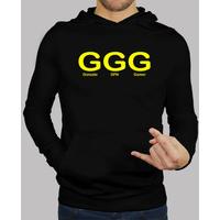 ggg black sweatshirt + yellow letters