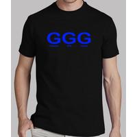 ggg black shirt + blue letters