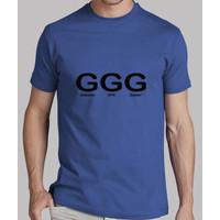 ggg blue shirt + black letters