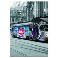 ghents tram belgium coloured black white 500 piece jigsaw puzzle