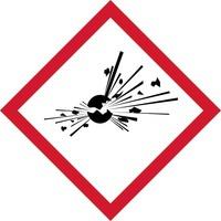GHS Explosive Symbol Label - SAV (100 x 100mm)