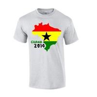 ghana 2014 country flag t shirt grey