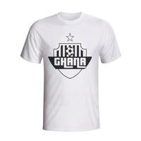 ghana country logo t shirt white