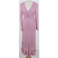 Ghost, size L pale pink lace knit dress