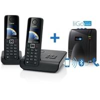 Gigaset CS3 Twin DECT Phone with Bluewave Link To Mobile Hub
