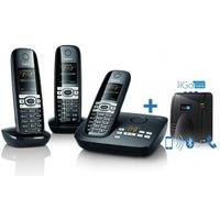 Gigaset C6 Trio Cordless Phone with Bluewave Link To Mobile Hub