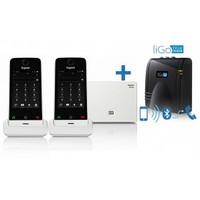 gigaset sl910a twin phone in white with bluewave link to mobile hub