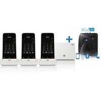 gigaset sl910a trio phone in white with bluewave link to mobile hub