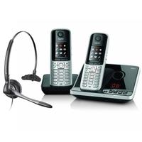 Gigaset S810A Twin DECT Phone with Plantronics M175 Corded Headset