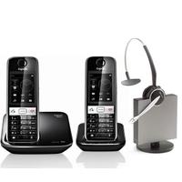 Gigaset S820A Twin Phone with Jabra 9120 DG Wireless Headset
