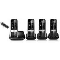 Gigaset S820A Quad Hybrid DECT Phone with M55 Headset