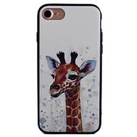 Giraffe Pattern Painting Touch Feel TPU Border Acrylic Material Phone Case For iPhone 7 7Plus 6S 6 Plus