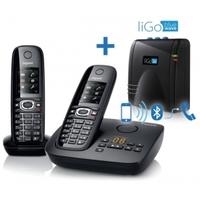 Gigaset C595 Twin DECT Phone with Bluewave Link To Mobile Hub