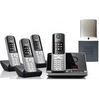 Gigaset S795 Quad DECT Phones with Long Range Booster & Aerial