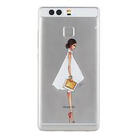 girl pattern material tpu phone case for huawei p9 p9 lite