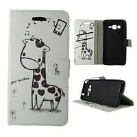 giraffe pattern pu leather flip case with magnetic snap and card slot  ...