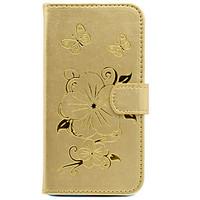 Gilded Flowers Pattern PU Material Purse Money Phone Cover for Samsung Galaxy J5 J510 G530 G360