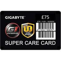 GIGABYTE £75 Super Care Card extended warranty insurance card