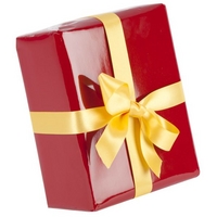 Gift Wrapping Service - Red Paper Silver Ribbon