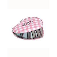 Gingham heart compact mirror