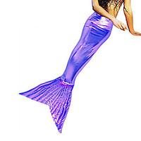 Girls Colourful Shiny Metallic Fancy Mermaid Tail Cosplay Party Costume