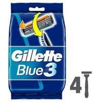 gillette blue 3 disposable razors x 4