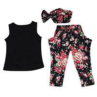 Girls Summer Stylish 2PCS Clothes Set OutfitsTop Long Floral Pants