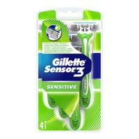 Gillette Sensor 3 Sensitive Mens Disposable Razors 4pk