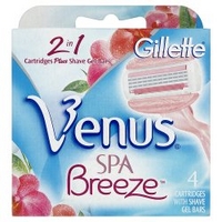 Gillette Venus 2in1 Spa Breeze 4 Cartridges with Shave Gel Bars