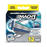 gillette mach3 turbo cartridges 12x