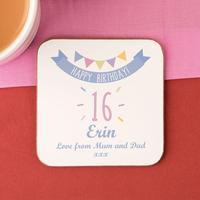 Girls 16th Birthday Drinks Coaster