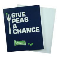 GIVE PEAS A CHANCE GREETINGS CARD
