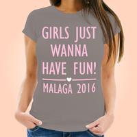 girls just wanna have fun personalised grey t shirt