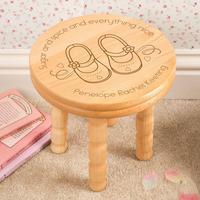 Girls Are Made of...Engraved Stool Personalised with Name