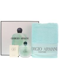 Giorgio Armani Acqua Di Gioia Eau de Parfum Spray 100ml, Bath Towel and Acqua Di Gio Mini