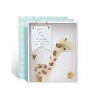Giraffe New Baby Boy Card