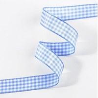 Gingham Ribbon 15mm - Blue & White