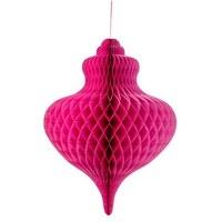 Giant Pink Hanging Paper Honeycomb